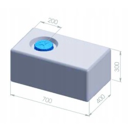 Clean or dirty water tank, 70 l tank