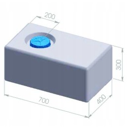 Clean or dirty water tank, 70 l tank