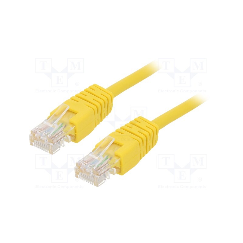 1 pcs x GEMBIRD - PP12-3M/Y - Patch cord, U/UTP, 5e, stranded, CCA, PVC, yellow, 3m, 26AWG