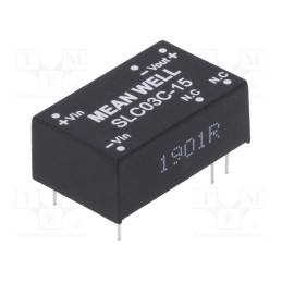 1 pcs x MEAN WELL - SLC03C-15 - Converter: DC/DC, 3W, Uin: 36÷75V, Uout: 15VDC, Iout: 200mA, DIP16