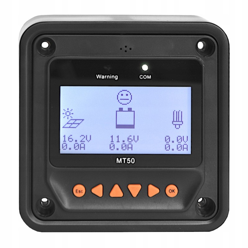 MPPT tracer control panel with LCD display