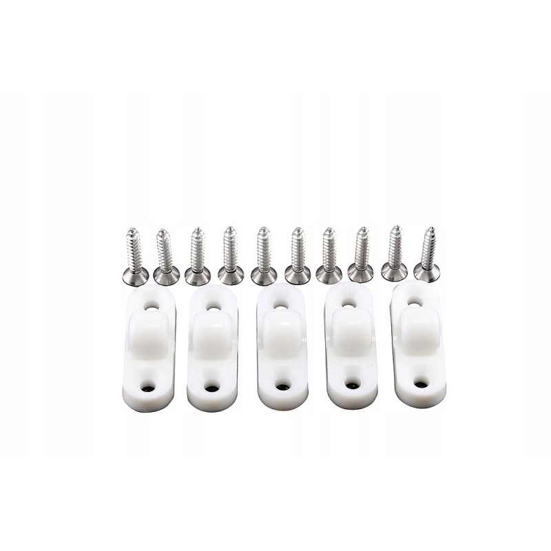 Plastic horizontal vestibule hook holder, 5 pcs