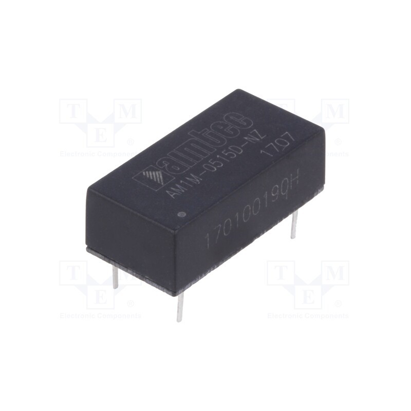 1 pcs x AIMTEC - AM1M-0515D-NZ - Converter: DC/DC, 1W, Uin: 4.5÷5.5V, Uout: 15VDC, Uout2: -15VDC, THT