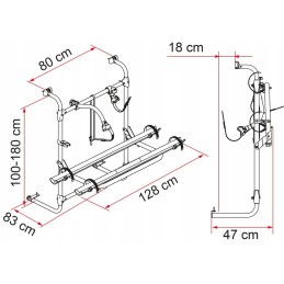 Carry bike caravan universal fiamma bike rack