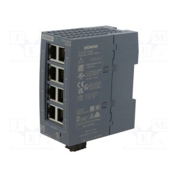 1 pcs x SIEMENS - 6GK5008-0BA10-1AB2 - Switch Ethernet, unmanaged, Number of ports: 8, 24VDC, RJ45, IP20