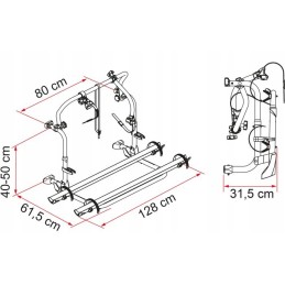 Bicycle rack for L80 camper Fiamma layman