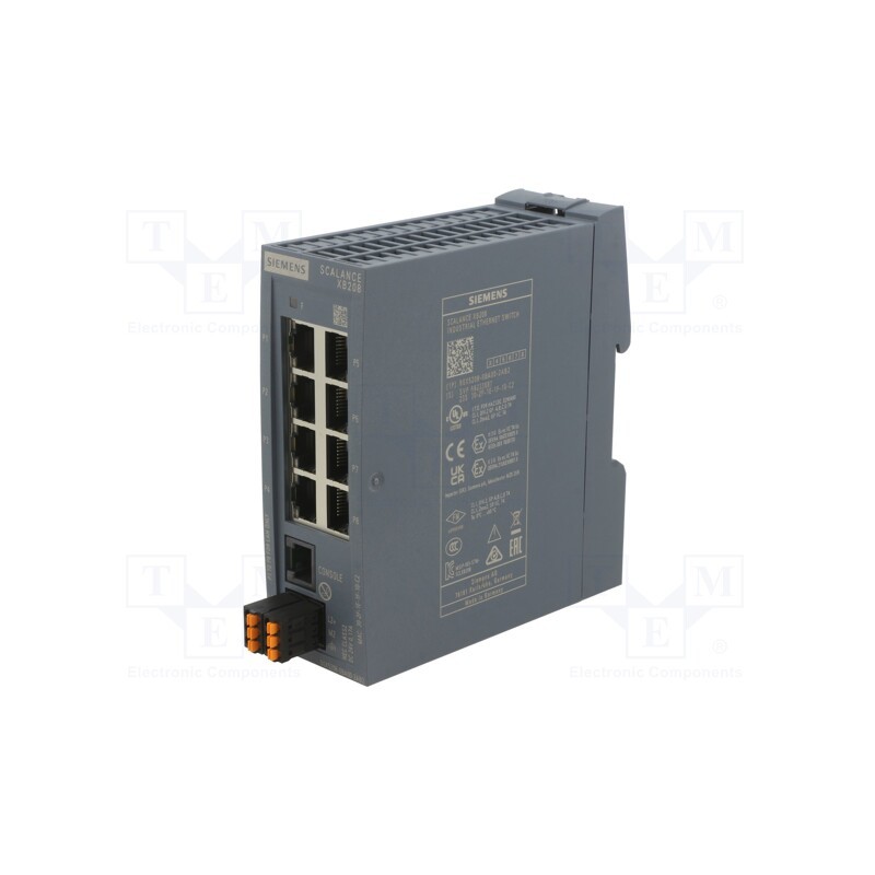 1 pcs x SIEMENS - 6GK5208-0BA00-2AB2 - Switch Ethernet, managed, Number of ports: 8, 24VDC, RJ45, IP20