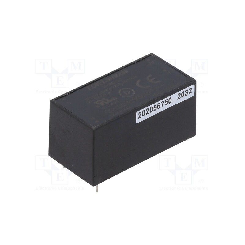 1 pcs x TDK-LAMBDA - KPSB6-5-E - Converter: AC/DC, 6W, 90÷264VAC, 5VDC, Iout: 1.2A, 78%, THT, KPSB6
