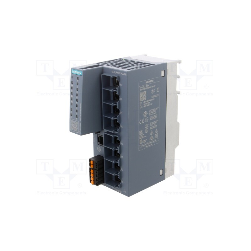 1 pcs x SIEMENS - 6GK5208-0BA00-2AC2 - Switch Ethernet, managed, Number of ports: 8, 24VDC, RJ45, IP20