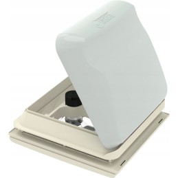Fiamma turbo vent 12v camper roof window with fan 28x28 f white front