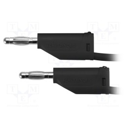 1 pcs x SCHu00dcTZINGER - MFK 15 / 1 / 150 / SW - Test lead, 70VDC, 33VAC, 16A, banana plug 4mm,both sides, black