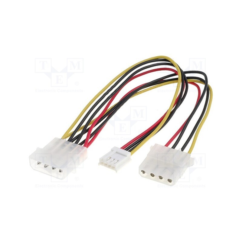 1 pcs x BQ CABLE - CAB-DC3 - Splitter, mini Molex female,Molex male,Molex female, 0.2m