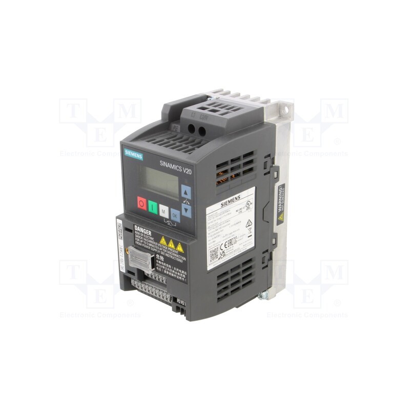1 pcs x SIEMENS - 6SL3210-5BB12-5BV1 - Inverter, Max motor power: 0.25kW, Usup: 200÷240VAC, 0÷599Hz, IN: 6
