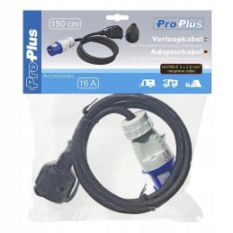 Adapter cee plug to 230v socket, 1 5m cable, camper