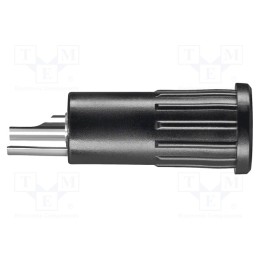 1 pcs x SCHu00dcTZINGER - BRBU 7924 L NI / SW - 4mm banana, 16A, 30VAC, 60VDC, black, nickel plated, crimped, 7mΩ