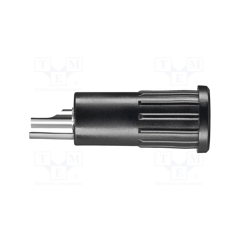 1 pcs x SCHu00dcTZINGER - BRBU 7924 L NI / SW - 4mm banana, 16A, 30VAC, 60VDC, black, nickel plated, crimped, 7mΩ