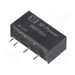 1 pcs x XP POWER - IR0515SA - Converter: DC/DC, 3W, Uin: 5V, Uout: 15VDC, Iout: 200mA, SIP, 85kHz