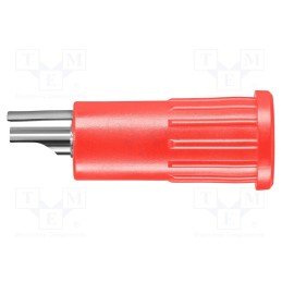 1 pcs x SCHu00dcTZINGER - BRBU 7924 L NI / RT - 4mm banana, 16A, 30VAC, 60VDC, red, nickel plated, crimped, 7mΩ