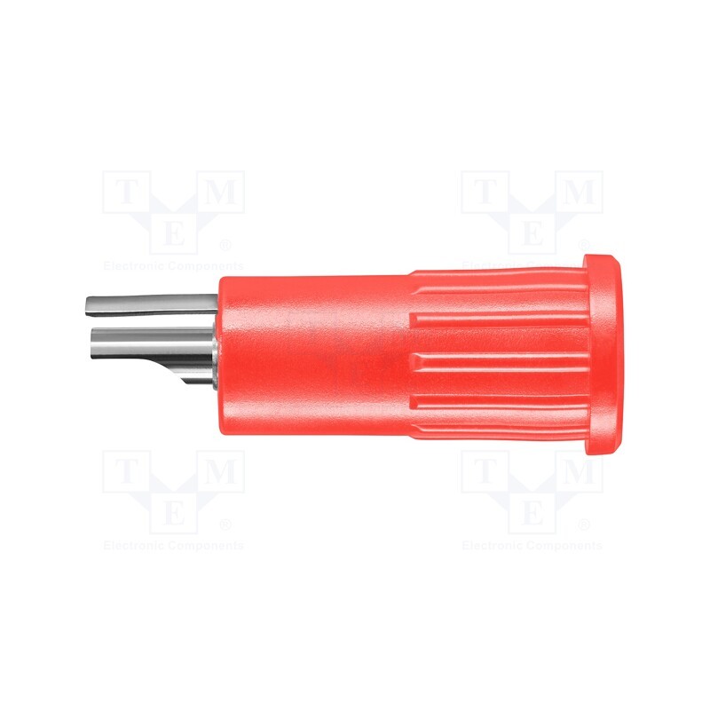 1 pcs x SCHu00dcTZINGER - BRBU 7924 L NI / RT - 4mm banana, 16A, 30VAC, 60VDC, red, nickel plated, crimped, 7mΩ