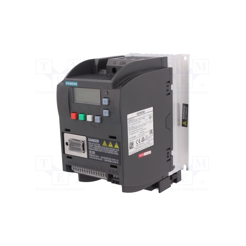 1 pcs x SIEMENS - 6SL3210-5BE21-5CV0 - Inverter, 1.5kW, 3x400VAC, 3x380÷480VAC, for wall mounting, IN: 6