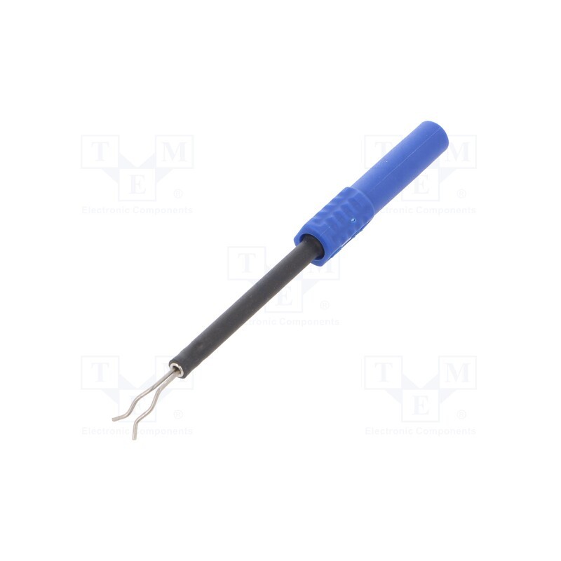 1 pcs x SCHu00dcTZINGER - ZPK 8066 NI / BL - Probe tip, 1A, blue, Socket size: 4mm, Plating: nickel plated, 3mΩ