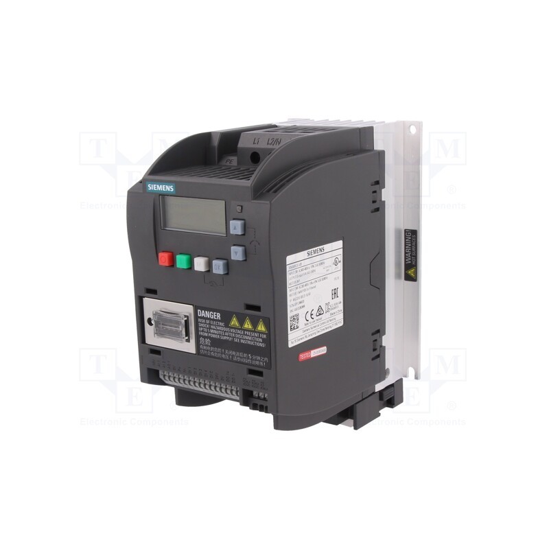 1 pcs x SIEMENS - 6SL3210-5BE21-5UV0 - Inverter, 1.5kW, 3x400VAC, 3x380÷480VAC, for wall mounting, IN: 6