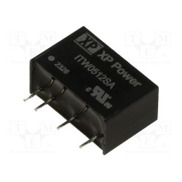 1 pcs x XP POWER - ITW0512SA - Converter: DC/DC, 1W, Uin: 4.5÷9V, Uout: 12VDC, Iout: 83mA, SIP, THT