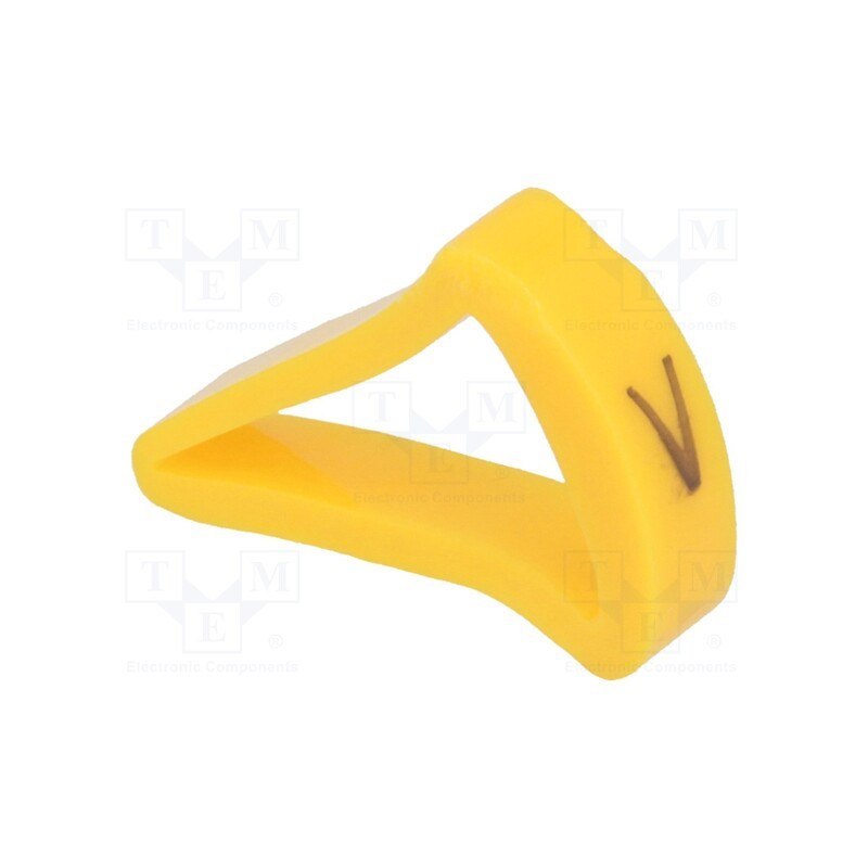 1 pcg x KURANT - MZ-4/V -AS - Markers, Marking: V, 10÷16mm, H: 21mm, A: 15mm, -30÷100°C, leaded