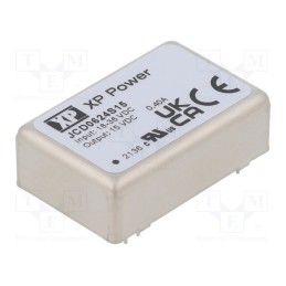 1 pcs x XP POWER - JCD0624S15 - Converter: DC/DC, 6W, Uin: 18÷36V, Uout: 15VDC, Iout: 400mA, 266kHz