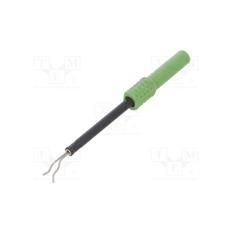 1 pcs x SCHu00dcTZINGER - ZPK 8066 NI / GN - Probe tip, 1A, green, Socket size: 4mm, Plating: nickel plated