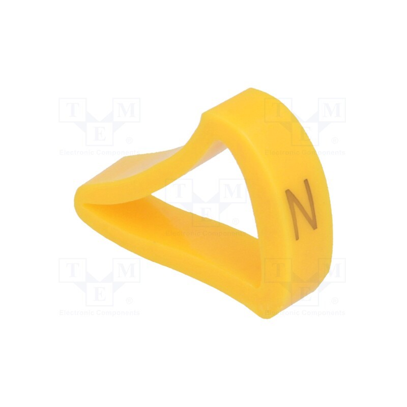 1 pcg x KURANT - MZ-4/N -AS - Markers, Marking: N, 10÷16mm, H: 21mm, A: 15mm, -30÷100°C, leaded