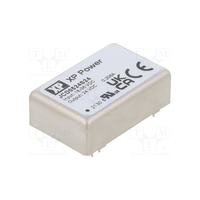 1 pcs x XP POWER - JCD0524S24 - Converter: DC/DC, 5W, Uin: 18÷36V, Uout: 24VDC, Iout: 208mA, 266kHz
