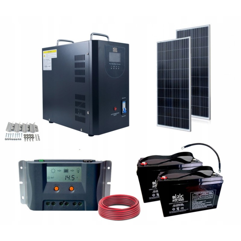 Solar kit off grid power plant 2000va 2000wh