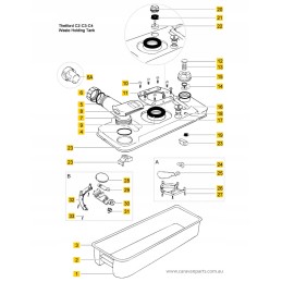 Thetford c2 c3 c4 toilet cassette seal, rubber
