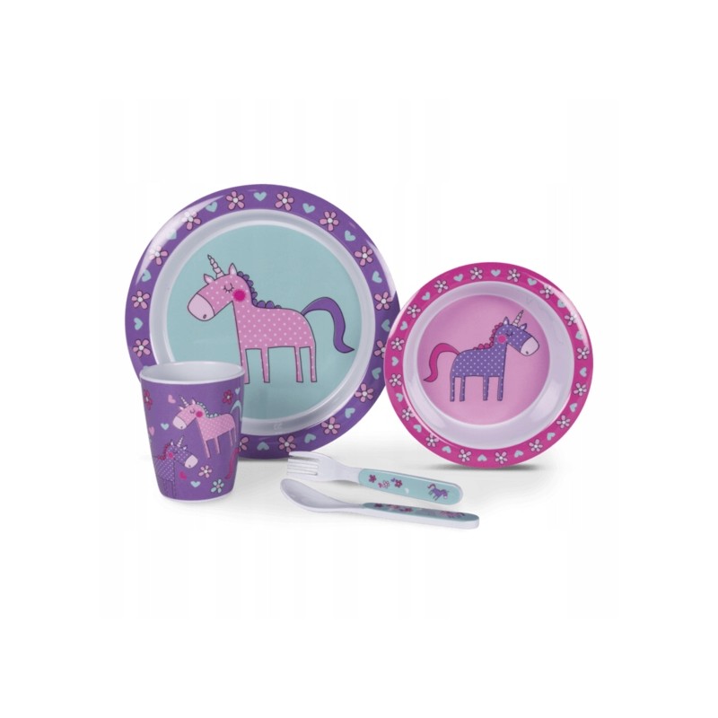 Children's tableware 4pcs unicorns camper set