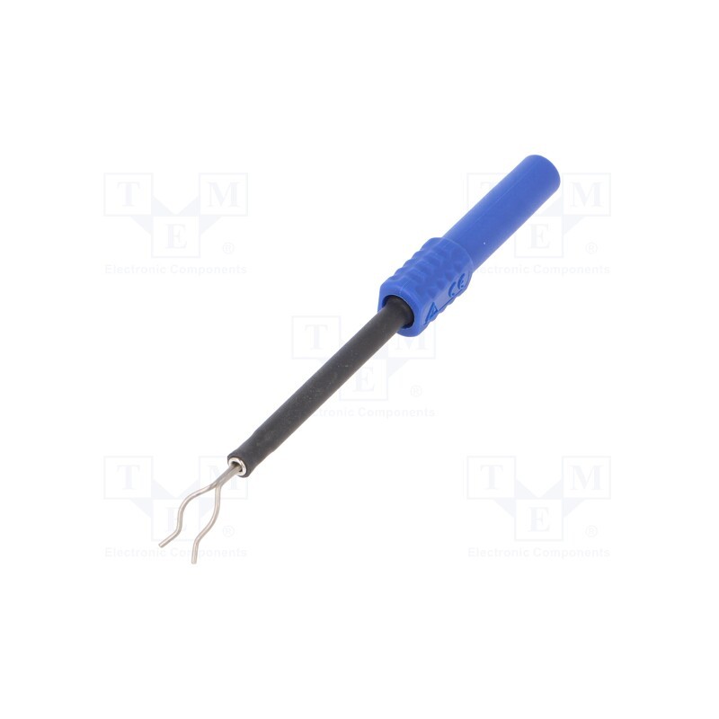 1 pcs x SCHu00dcTZINGER - ZPK 8188 NI / BL - Probe tip, 1A, blue, Socket size: 4mm, Plating: nickel plated, 3mΩ