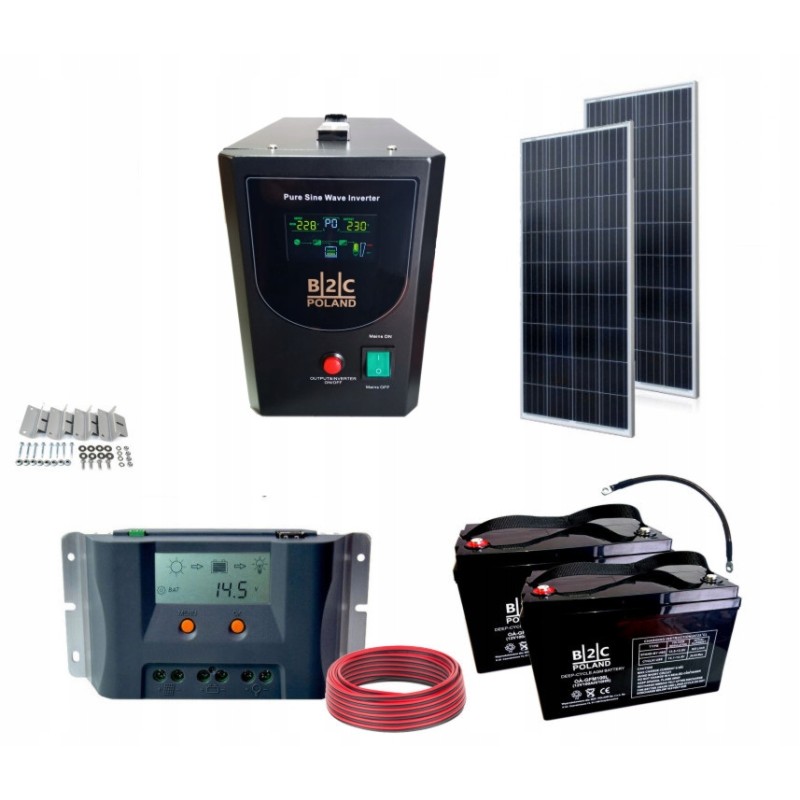 Solar power plant kit 1500va 2000wh pv 360w