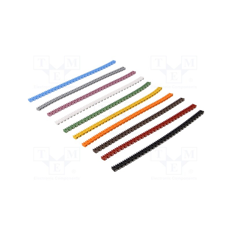 1 pcg x KURANT - PCC-10-0-9/300 - Markers, Marking: 0, 1, 2, 3, 4, 5, 6, 7, 8, 9, 2÷3mm, polyamide