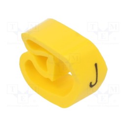 1 pcg x PARTEX - PA-30006AV40.J - Markers, Marking: J, 8÷16mm, PVC, yellow, -30÷60°C, leaded, PA-3