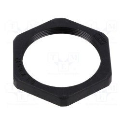 1 pcs x OBO BETTERMANN - 116 M50 SW PA - Nut, M50, polyamide, black, Pitch: 1.5