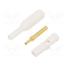1 pcs x STu00c4UBLI - 65.3349-29 - Socket, 2mm banana, 38.2mm, white, soldered,crimped, insulated