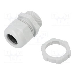 1 pcs x OBO BETTERMANN - V-TEC PG21+ LGR - Cable gland, PG21, IP68, polyamide, light grey, V-TEC PG