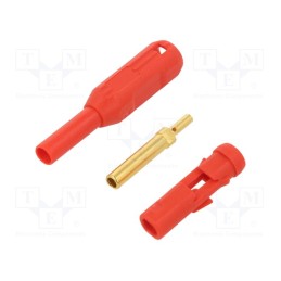 1 pcs x STu00c4UBLI - 65.3349-22 - Socket, 2mm banana, 38.2mm, red, soldered,crimped, insulated
