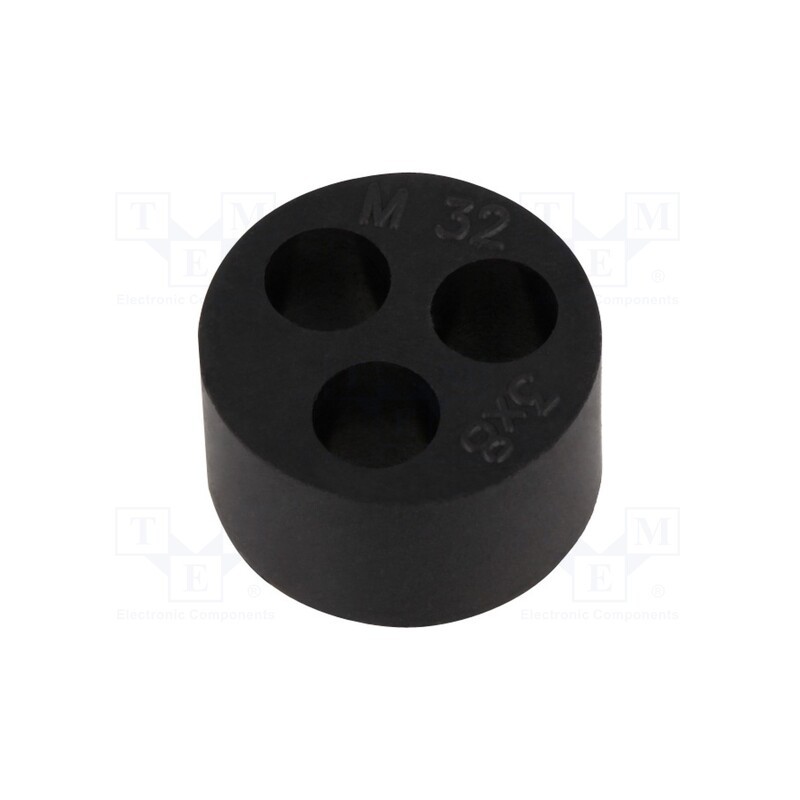 1 pcs x HELUKABEL - HELUTOP HT-MFDE M32 3X8 - Insert for gland, 8mm, M32, IP68, NBR rubber, Holes no: 3, HT-MFDE