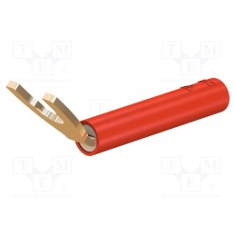 1 pcs x STu00c4UBLI - 23.0440-22 - Plug, fork terminals, banana 4mm socket,fork terminal, 20A, red