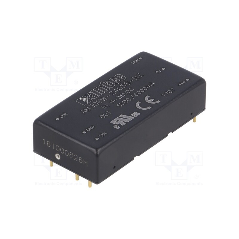 1 pcs x AIMTEC - AM30EW-2405S-NZ - Converter: DC/DC, 30W, Uin: 9÷36V, Uout: 5VDC, Iout: 6A, 2'x1'