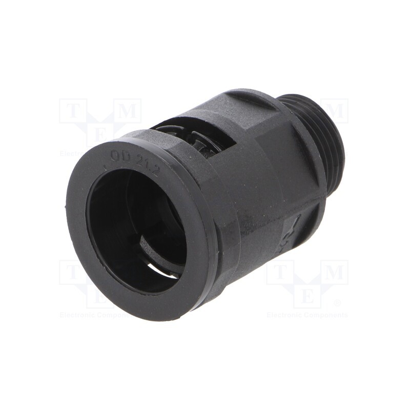 1 pcs x HUMMEL - 1.533.2001.50 - Straight terminal connector, Thread: metric,outside, polyamide
