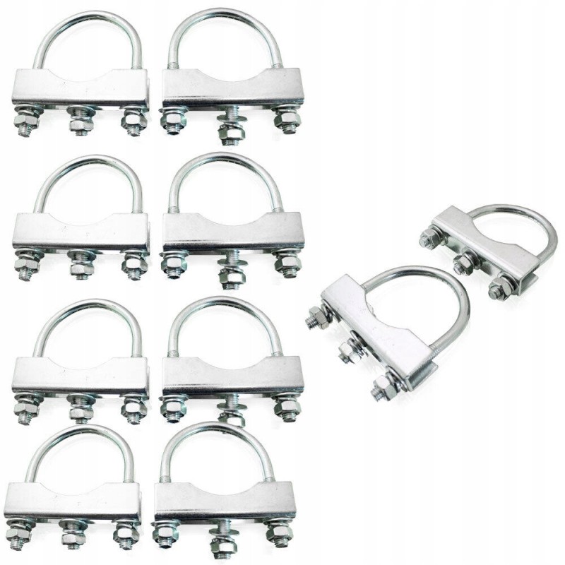Set of 10 support wheel mounting clamps