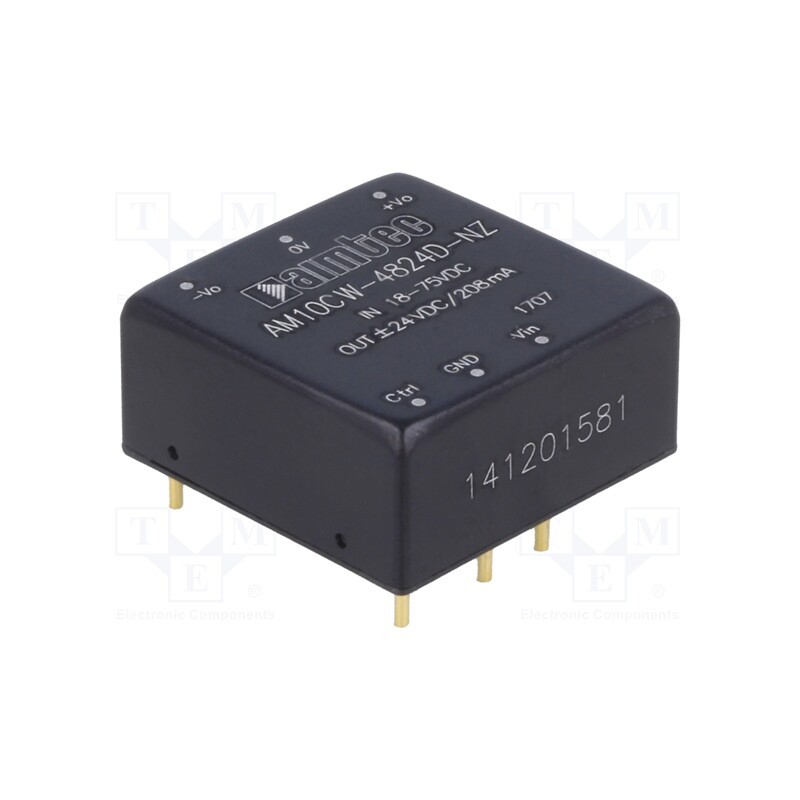 1 pcs x AIMTEC - AM10CW-4824D-NZ - Converter: DC/DC, 10W, Uin: 18÷75V, Uout: 24VDC, Uout2: -24VDC, 1'x1'