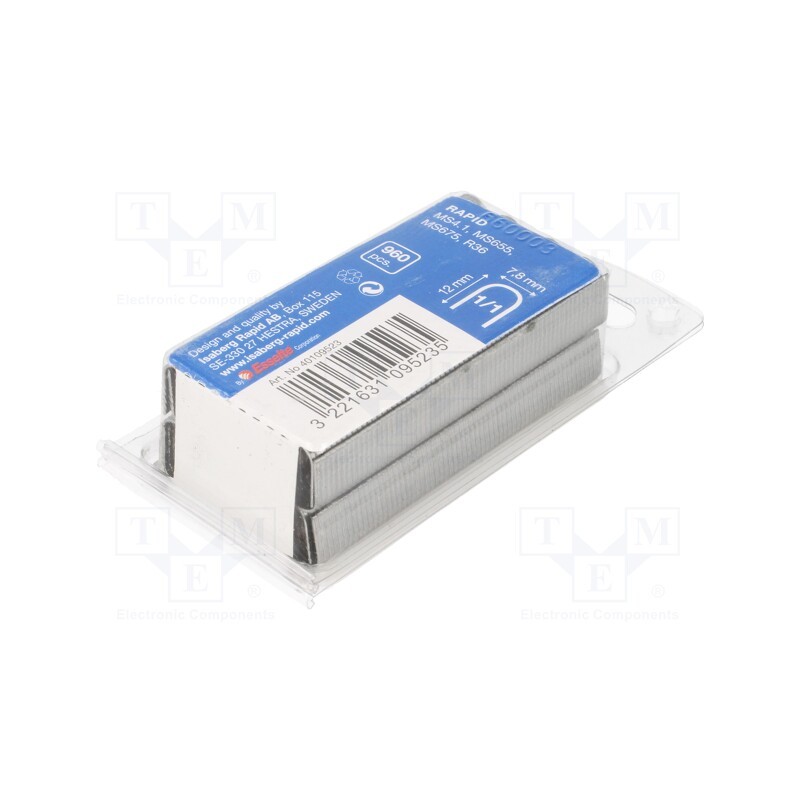 1 pcg x RAPID - 40109523 - Staples, L: 12mm, 960pcs, Ø: 6mm, RAP-R36E